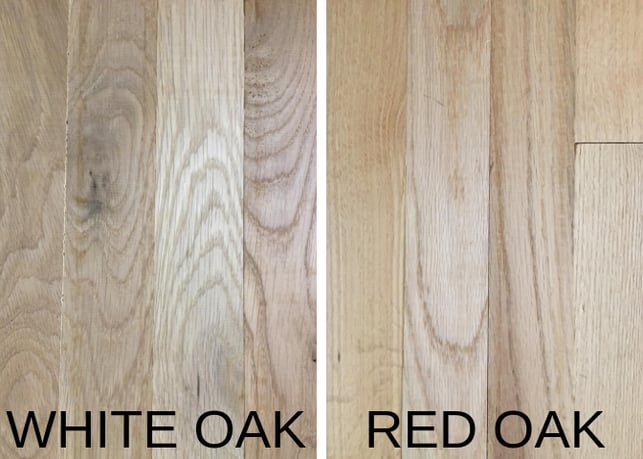 White Oak v/s Red Oak grain difference